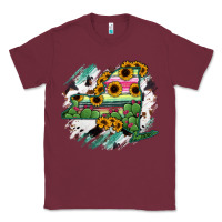 Burgundy New York State Map Classic Tee - RanaPortraitStore