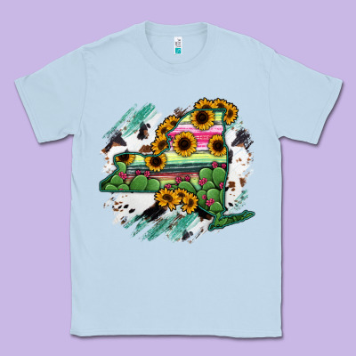 New York State Map Classic Tee Designed By Ranaportraitstore