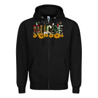 Black christmas nurse sunflower Zipper Hoodie - FaDigitalArtStudio