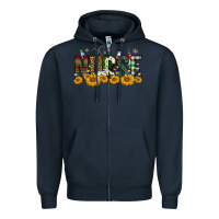 Navy christmas nurse sunflower Zipper Hoodie - FaDigitalArtStudio