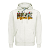 Oatmeal Heather christmas nurse sunflower Zipper Hoodie - FaDigitalArtStudio