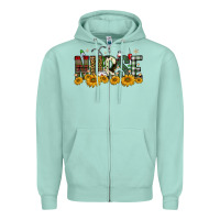 Seafoam christmas nurse sunflower Zipper Hoodie - FaDigitalArtStudio