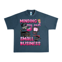 Midnight Navy minding my own small business Urban Heavy Tee - texasbilliewilder