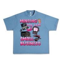 Pebble Blue minding my own small business Urban Heavy Tee - texasbilliewilder