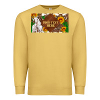 Antique Gold (preview)baby goats and sunflower and cactus with cowhide license plat Premium Sweatshirt - Artiststas