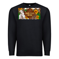 Black (preview)baby goats and sunflower and cactus with cowhide license plat Premium Sweatshirt - Artiststas