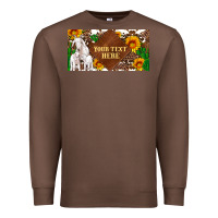 Chestnut (preview)baby goats and sunflower and cactus with cowhide license plat Premium Sweatshirt - Artiststas