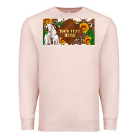 Pale Pink (preview)baby goats and sunflower and cactus with cowhide license plat Premium Sweatshirt - Artiststas