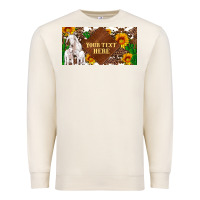 Sandshell (preview)baby goats and sunflower and cactus with cowhide license plat Premium Sweatshirt - Artiststas