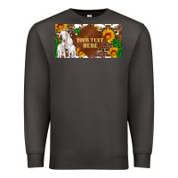 Smoke (preview)baby goats and sunflower and cactus with cowhide license plat Premium Sweatshirt - Artiststas