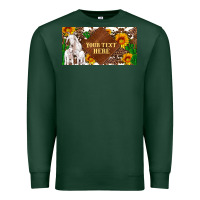 Sports Green (preview)baby goats and sunflower and cactus with cowhide license plat Premium Sweatshirt - Artiststas