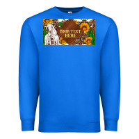 True Royal (preview)baby goats and sunflower and cactus with cowhide license plat Premium Sweatshirt - Artiststas