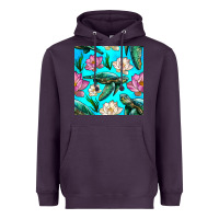 Plum sea turtle seamless pattern Heavyweight Hoodie - BundleAndBundleShop