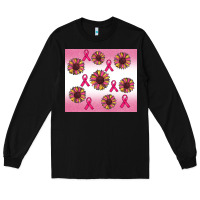 Black breast cancer awareness sunflower Long Sleeve Tee - RanaPortraitStore