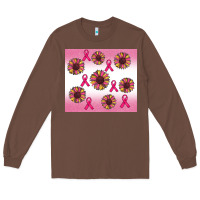 Chestnut breast cancer awareness sunflower Long Sleeve Tee - RanaPortraitStore