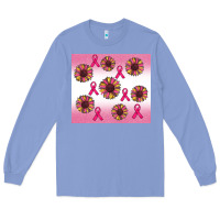 Colony Blue breast cancer awareness sunflower Long Sleeve Tee - RanaPortraitStore