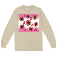 Mushroom breast cancer awareness sunflower Long Sleeve Tee - RanaPortraitStore