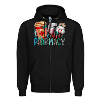Black coffee pharmacy Zipper Hoodie - RacoonDesign