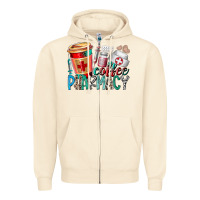 Sandshell coffee pharmacy Zipper Hoodie - RacoonDesign