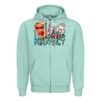 Seafoam coffee pharmacy Zipper Hoodie - RacoonDesign