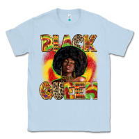 Dusty Blue Black queen juneteenth Classic Tee - Zillion Design Studio