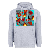 Heather Grey firefighter equipment Heavyweight Hoodie - Artiststas