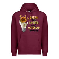 Burgundy break your limits Premium Hoodie - MaliasSmallBusiness