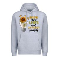 Heather Grey break your limits Premium Hoodie - MaliasSmallBusiness
