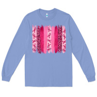 Colony Blue breast aweraness brushstrokes Long Sleeve Tee - RanaPortraitStore