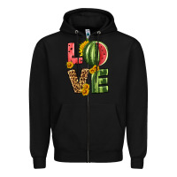 Black love watermelon Zipper Hoodie - HRA Design Shop