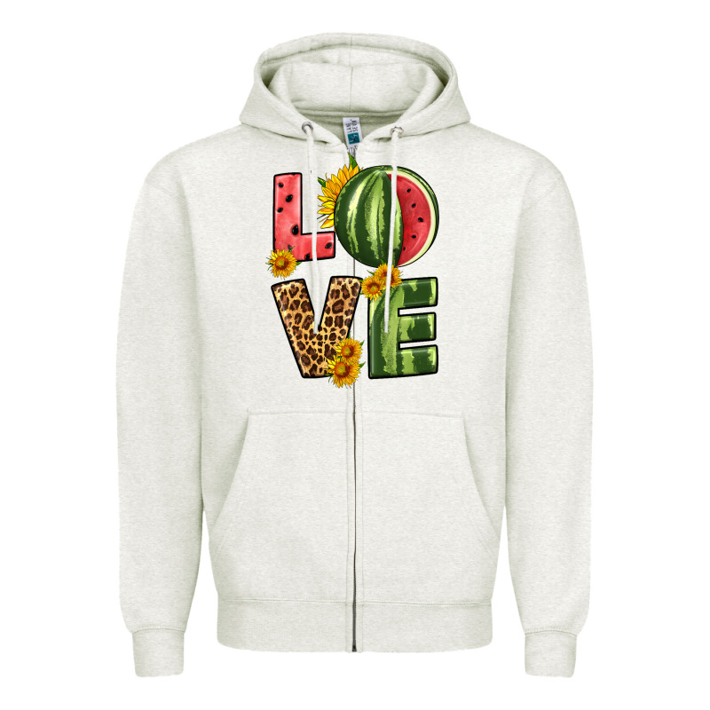 Love Watermelon Zipper Hoodie by HRA Design Shop | Teevron