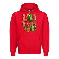 Red love watermelon Zipper Hoodie - HRA Design Shop