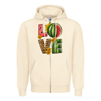 Sandshell love watermelon Zipper Hoodie - HRA Design Shop