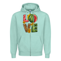 Seafoam love watermelon Zipper Hoodie - HRA Design Shop