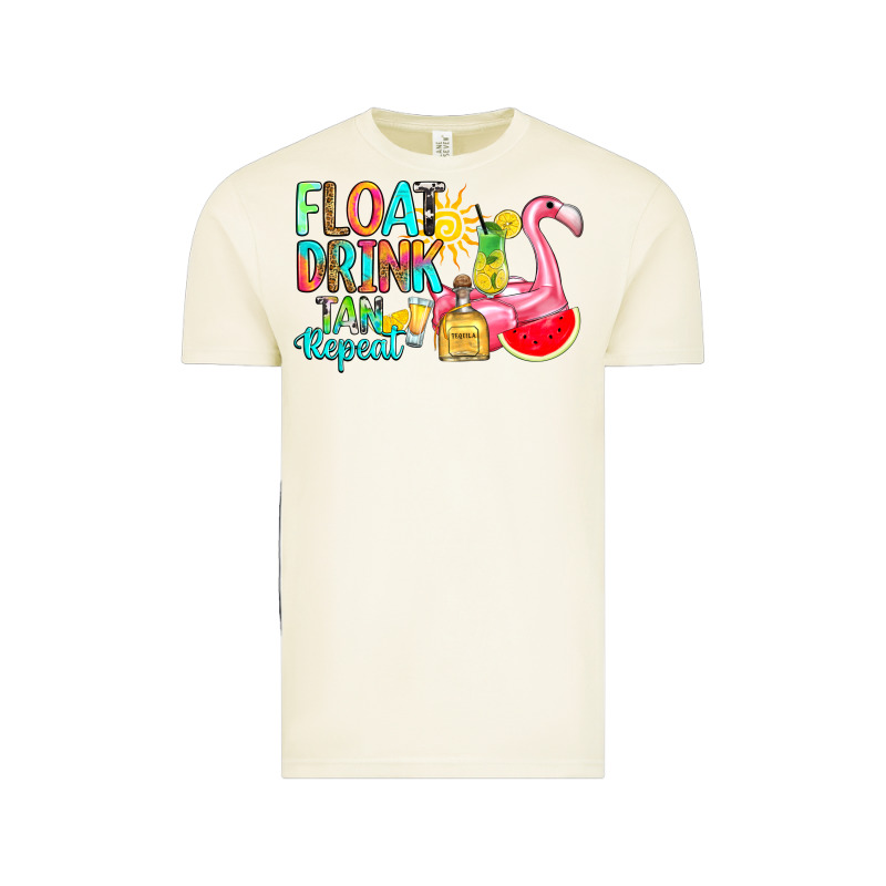 Float Drink Tan Repeat Vintage Tee by RanaPortraitStore | Teevron