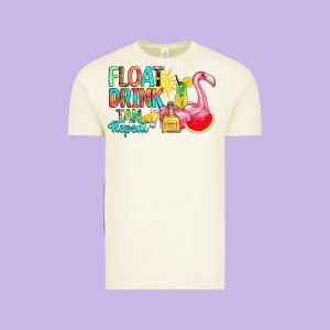 Float Drink Tan Repeat Vintage Tee Designed By Ranaportraitstore