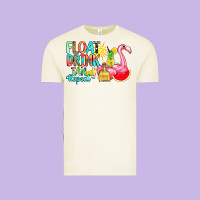 Vintage Tee float drink tan repeat