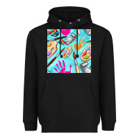 Black find art class seamless pattern Heavyweight Hoodie - BundleAndBundleShop