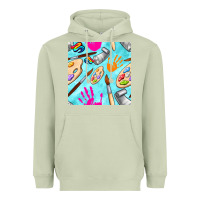 Matcha find art class seamless pattern Heavyweight Hoodie - BundleAndBundleShop