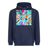 Navy find art class seamless pattern Heavyweight Hoodie - BundleAndBundleShop