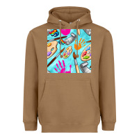 Toasted Coconut find art class seamless pattern Heavyweight Hoodie - BundleAndBundleShop