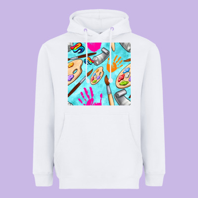 Find Art Class Seamless Pattern Heavyweight Hoodie Designed By Bundleandbundleshop