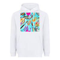 White find art class seamless pattern Heavyweight Hoodie - BundleAndBundleShop