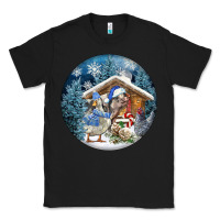 Black Winter Farm Animals Classic Tee - FaDigitalArtStudio