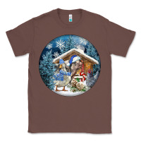 Chestnut Winter Farm Animals Classic Tee - FaDigitalArtStudio