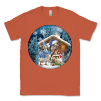 Copper Winter Farm Animals Classic Tee - FaDigitalArtStudio