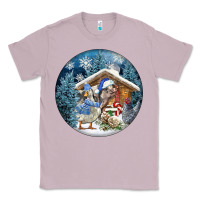 Lilac Winter Farm Animals Classic Tee - FaDigitalArtStudio