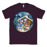 Plum Winter Farm Animals Classic Tee - FaDigitalArtStudio