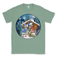 Sage Winter Farm Animals Classic Tee - FaDigitalArtStudio