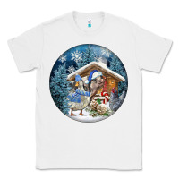 White Winter Farm Animals Classic Tee - FaDigitalArtStudio